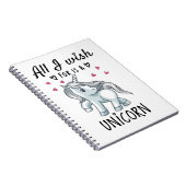 Ik wens alleen een Unicorn Notitieboek (Rechterzijde)