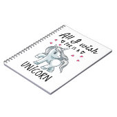 Ik wens alleen een Unicorn Notitieboek (Linkerzijde)