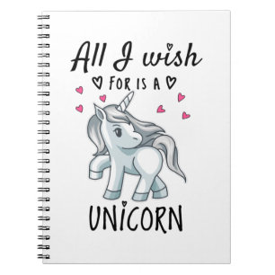 Ik wens alleen een Unicorn Notitieboek