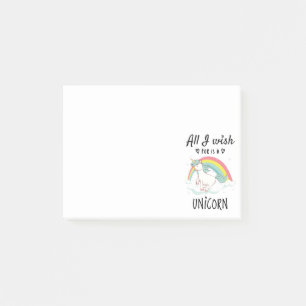 Ik wens alleen een Unicorn Post-it® Notes