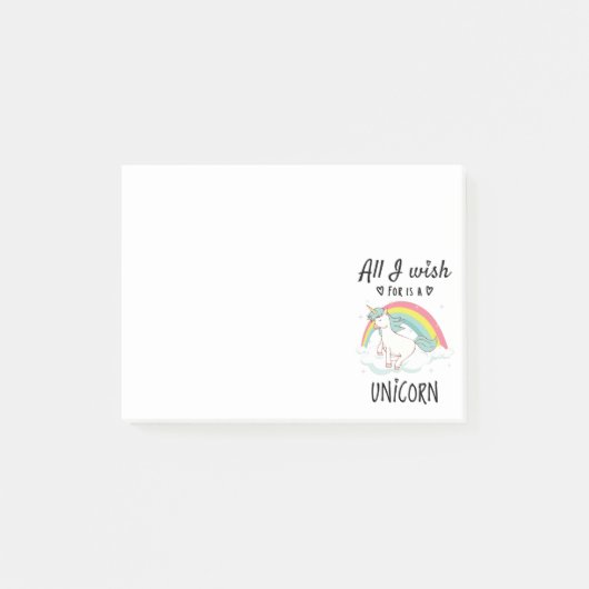 Ik wens alleen een Unicorn Post-it® Notes (Voorkant)