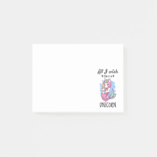 Ik wens alleen een Unicorn Post-it® Notes (Voorkant)