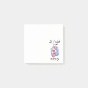 Ik wens alleen een Unicorn Post-it® Notes