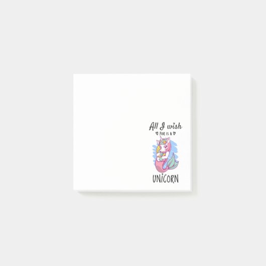 Ik wens alleen een Unicorn Post-it® Notes (Voorkant)