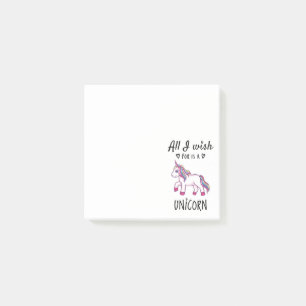 Ik wens alleen een Unicorn Post-it® Notes
