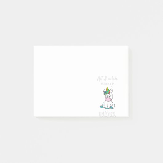 Ik wens alleen een Unicorn Post-it® Notes (Voorkant)