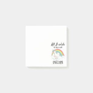 Ik wens alleen een Unicorn Post-it® Notes