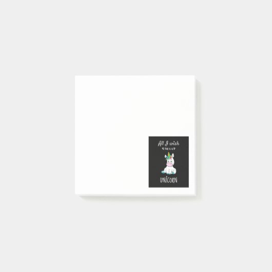 Ik wens alleen een Unicorn Post-it® Notes (Voorkant)