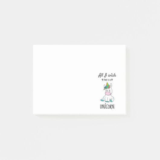 Ik wens alleen een Unicorn Post-it® Notes (Voorkant)