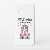 Ik wens alleen een Unicorn Samsung Galaxy Hoesje (Achterkant)