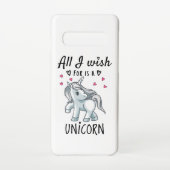 Ik wens alleen een Unicorn Samsung Galaxy Hoesje (Achterkant)