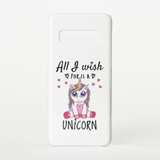 Ik wens alleen een Unicorn Samsung Galaxy Hoesje (Achterkant)