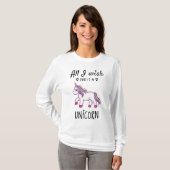 Ik wens alleen een Unicorn T-shirt (Voorkant volledig)