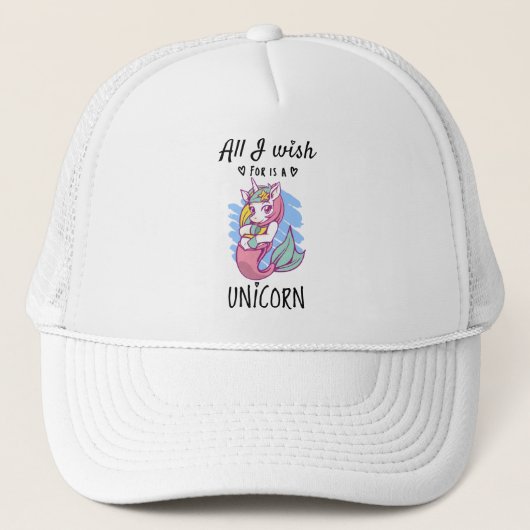 Ik wens alleen een Unicorn Trucker Pet (Voorkant)