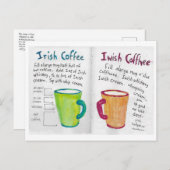 Ik Wens het recept van koffie Briefkaart (Voorkant / Achterkant)