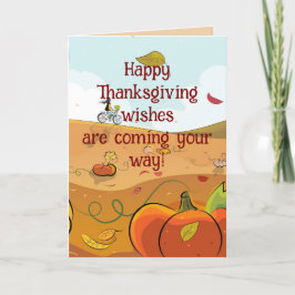 IK WENS IEDEREEN THANKSGIVING KAART TOE