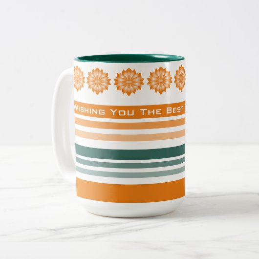 Ik wens je de beste verjaardag ooit tweekleurige koffiemok (Voorkant links)