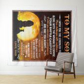 Ik wens je de kracht - lion Dad to Son Wandkleed (In Situ (horizontaal))