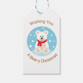 Ik wens je een Beer-y kerst Cadeaulabel