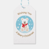 Ik wens je een Beer-y kerst Cadeaulabel (Achterkant)