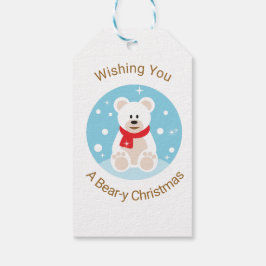 Ik wens je een Beer-y kerst Cadeaulabel