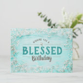 Ik wens je een BLESSED Birthday! Kaart (Staand voorkant)