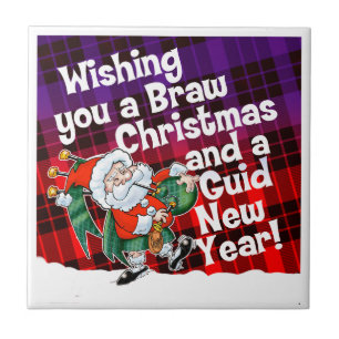Ik wens je een Braw Kerstmis Tegeltje