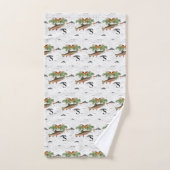 Ik wens je een echt vliegende vismas, kerstforel bad handdoek (Handdoek)