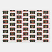 Ik wens je een echt vliegende vismas, kerstforel inpakpapier vel (Voorkant 2)