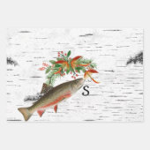 Ik wens je een echt vliegende vismas, kerstforel inpakpapier vel (Voorkant 3)