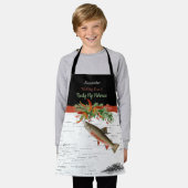 Ik wens je een echt vliegende vismas, kerstforel schort (Gedragen)