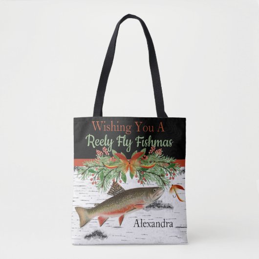 Ik wens je een echte vliegende vrouw, forel tote bag (Voorkant)