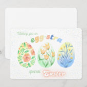 Ik wens je een eierstralen speciale paasbloem feestdagenkaart (Voorkant / Achterkant)