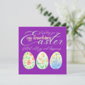 Ik wens je een eitje-gewone paasbloem feestdagenkaart (Staand voorkant)