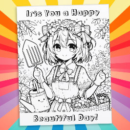 Ik wens je een fijne dag | kleurplaat