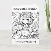 Ik wens je een fijne dag | kleurplaat kaart (Voorkant)