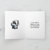 Ik wens je een fijne dag | Schattigee das Kaart (Binnen)