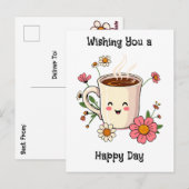 Ik wens je een fijne dag | Schattigee vriendschap Briefkaart (Voorkant / Achterkant)