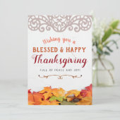 Ik wens je een fijne en fijne Thanksgiving Kaart (Staand voorkant)