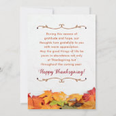 Ik wens je een fijne en fijne Thanksgiving Kaart (Achterkant)