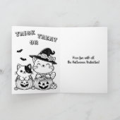 Ik wens je een fijne Halloween nostalgie Feestdagen Kaart (Binnen)