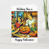 Ik wens je een fijne Halloween nostalgie Feestdagen Kaart (Voorkant)