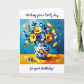 Ik wens je een fijne verjaardag | Bloemen Kaart (Voorkant)