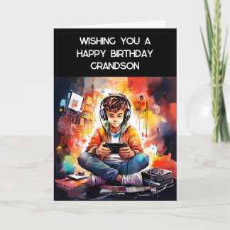 Ik wens je een fijne verjaardag kleinzoon | gamer kaart