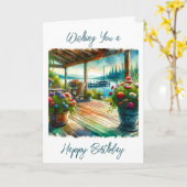 Ik wens je een fijne verjaardag | Lake House Kaart (Gele Bloem)
