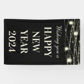 Ik wens je een gelukkig nieuwjaar verlichting pott spandoek (Horizontaal)