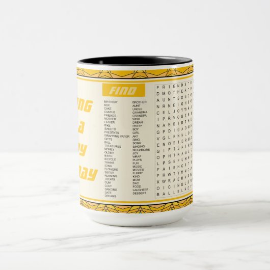 Ik wens je een gelukkig verjaardagsspel mok (Midden)