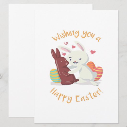 Ik wens je een gelukkige Pasen! Menu (Voorkant / Achterkant)