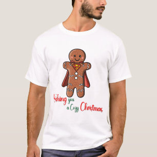 Ik wens je een gezellige kerst grappige koekjes t-shirt