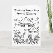 Ik wens je een grillige dag | kleurplaat kaart (Voorkant)